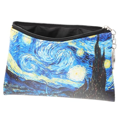 Baluue Kleines Münzbeutelchen mit Schlüsselanhänger PU Damen Geldbörse mit Künstlerischem Sternenhimmel Muster Reißverschluss Handlich und für Unterwegs Baluue Kleines Münzbeutelchen mit Schlüsselanhänger PU Damen Geldbörse mit Künstlerischem Sternenhimmel Muster Reißverschluss Handlich und für Unterwegs von Baluue