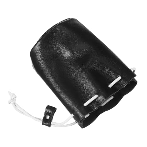 Baluue Kleines Schwarzes Münzfach Damen Geldbeutel mit Kordelzug Kompakte Mini Münzbörse für Kleingeld Schlüssel und Lippenstift Handliche Portemonnaie für Frauen und Mädchen von Baluue