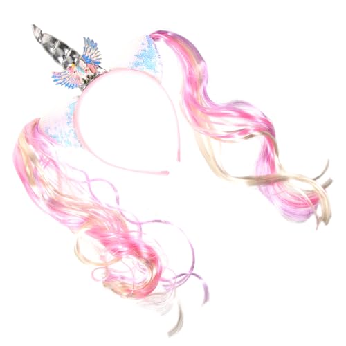 Baluue Horn Haarschmuck Mit Haarverlängerungen Für Niedlicher Einhorn-haarreifen Leuchtenden Farben Für Partys Und Kostüme Accessoire Für Geburtstagsfeiern Und von Baluue