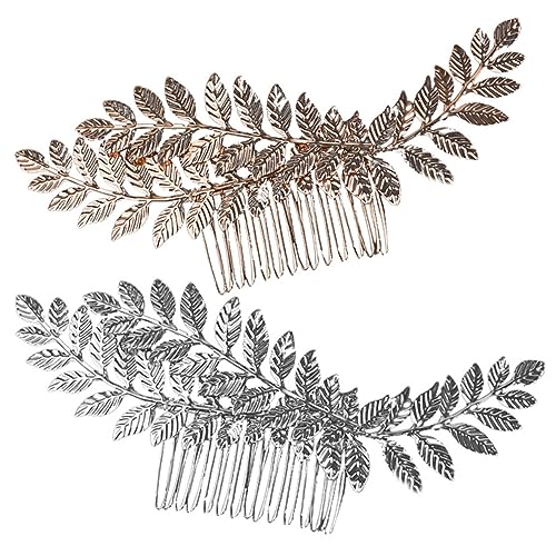 Baluue 2stücke Braut Haarkamm Aus Goldene Und Silberne Haarspangen Für Hochzeiten Elegante Haaraccessoires Für Bräute Passend Für Besondere Anlässe Und Partys von Baluue