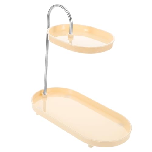 Baluue Kosmetik Organizer Für Make-up Und Hautpflege Eleganter Mehrzweck-speicher Für Badezimmer Und Schminktisch Stabiler Materialmix Mit Großem Fassungsvermögen Cremeweißes Design von Baluue