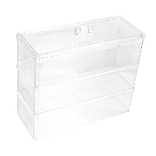 Baluue 1stück Transparentes Kosmetik-organizer Mit Deckel Lagiger Aufbewahrungsbehälter Aus Acryl Für Schminke Und Kosmetikartikel Stapelbar Und Einfach Zu Reinigen Für Schreibtisch von Baluue
