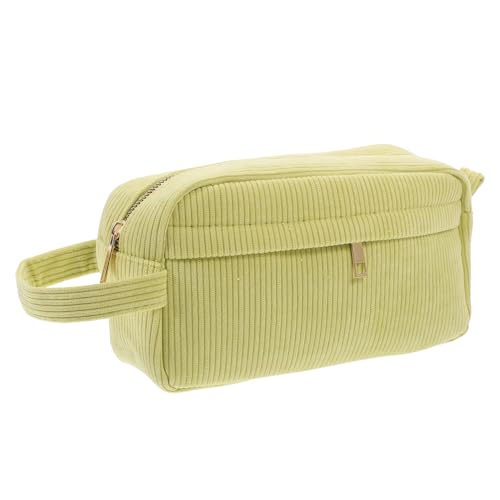 Baluue Makeup Pouch Corduroy Reisetasche Mit Reißverschluss Stilvolle Schminktasche Für Unterwegs Kosmetik Organizer Für Reisen Und Alltag von Baluue