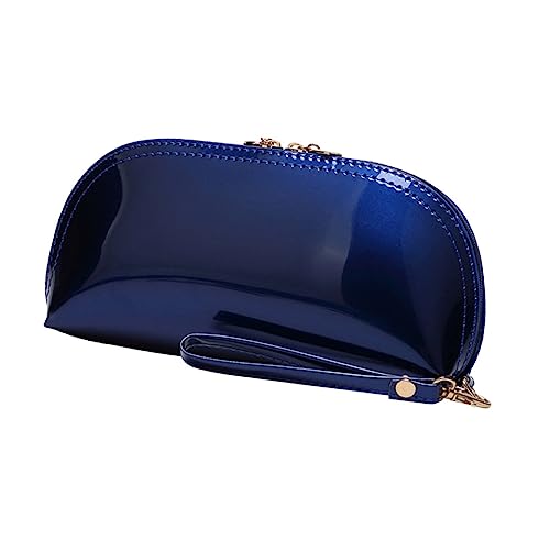 Baluue Kosmetiktasche Damen Pu-Leder Make-up-etui Mit Reißverschluss Reise-kulturtasche wasserdichte Aufbewahrungstasche Blau von Baluue