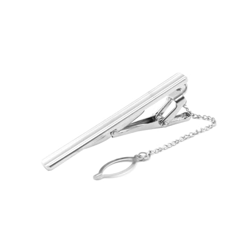 Baluue Krawattenklammer Herren Metall Schlicht Glänzend Federbelastet Eleganter Business Anzug Clip für Krawatte Männer Formal und Casual von Baluue