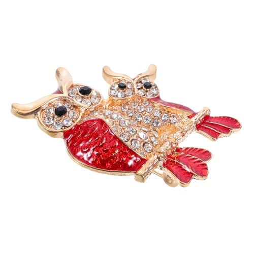 Baluue Kreative Eulen brosche mit Strasssteinen Kleine Tierbrosche als Kostüm deko Modischer Brustpin für Party und Alltag Langlebiges Accessoire für Damen und Herren von Baluue