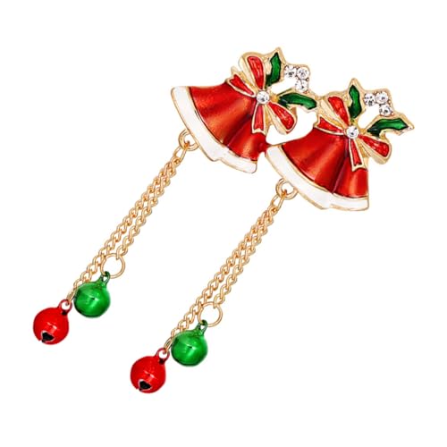 Baluue Kreative Weihnachtsbrosche mit Glöckchen Legierte Anstecknadel für Kleidung Schal Rucksack Langlebiger Modebewusster Schmuck für Festliche Styles und Geschenkideen von Baluue