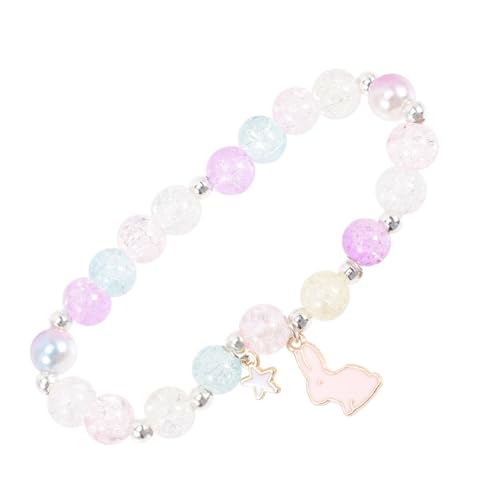 Baluue Kristallperlen Armband mit Niedlichem Hasen anhänger Buntes Schmuckstück für Mädchen und Teenager Langlebig Modisches Accessoire Geschenk für Freundin und Tochter von Baluue