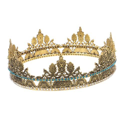Baluue Herrenkrone Im Retro-stil Kopfschmuck Für -cosplay Kostüm-accessoire Für Hochzeit Und Party Goldene Krone Für Männer Vintage-kopfbedeckung Mit Feiner Verarbeitung von Baluue