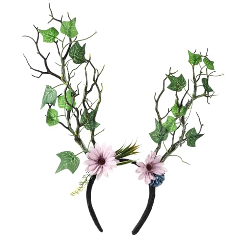 Baluue Baumzweig Haarband mit Künstlichen Blumen Dekoratives Stirnband für Weihnachten und Partys Leicht und Haar Accessoire für Festivals von Baluue