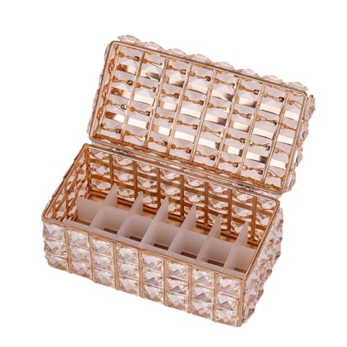 Baluue Kosmetik Organizer Lippenstift Box Aufbewahrungskoffer Strass Design Elegante Rack Frauen von Baluue