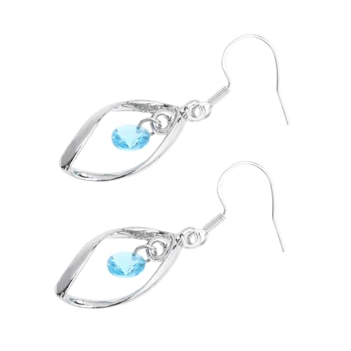 Baluue Lange Silber Ohrhänger mit Strahlendem Strass Anhänger Stilvolle Dangler Ohrschmuck für Damen Modisch für Hochzeit Party und Alltag Geeignet von Baluue