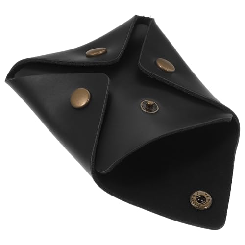 Baluue Leder Münzbeutel Klein Kompakt Robust Münzfach für Herren Damen Tragbar Multifunktional Kabelfach Reise Büro Geschenk von Baluue