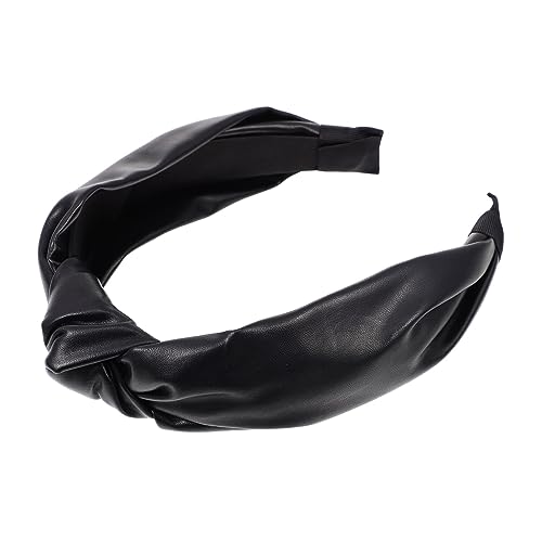 Baluue Pu-leder-haarband Breiter Rand Druck-haarband Rutschfestes Geknotetes Stirnband Langlebiges Material Bruchfestes Haaraccessoire Party-bankett-outfit von Baluue