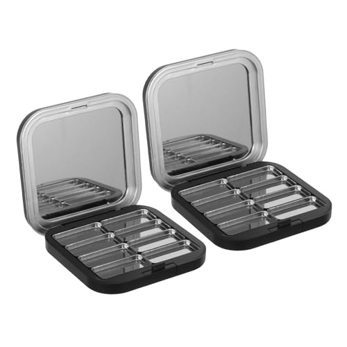 Baluue Leere Lidschattenpalette Mit Spiegel Magnetischer Make-Up-Grundlagen-Lidschatten-Lippenstift-Rouge-Puderbehälter Für Frauen-Mädchen Schwarz von Baluue