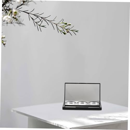 Baluue Leere Lidschattenpalette mit Fächern und Pinselhalter Wiederbefüllbarer Make-up Organizer Vielseitiger Aufbewahrungsbehälter für Lidschatten und Kompakte DIY Make-up Box für von Baluue