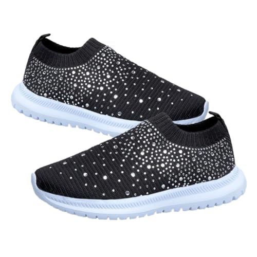 Baluue Leichte Strapazierfähige Sportschuhe Damen Atmungsaktive Stabile Absatznetz Sneaker Bequeme Freizeitschuhe für Frühling und Sommer Modisches Design für Reisen und Alltag von Baluue
