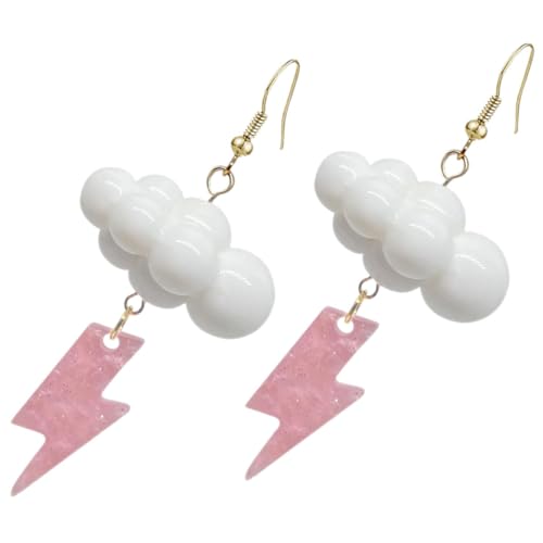 Baluue Leichte Wolkenohrringe mit Gewitter Design Langlebig und Komfortabel Modischer Wetterschmuck für Party Alltag und Festival für Mädchen und Sommerliche Anlässe von Baluue