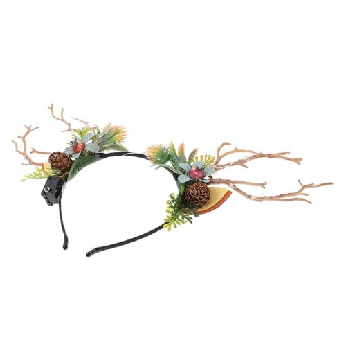 Baluue Leuchtendes Weihnachts Geweih Haarreif Dekoratives Party Haarband mit Süßen Rentierhörnern Hochwertiger Bequemer Kopfschmuck für Festliche Anlässe und Karneval von Baluue