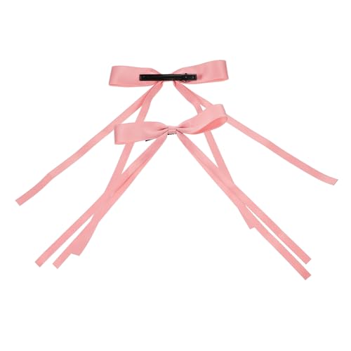 Baluue 2stücke Rosa Schleifen Haarspange Junge Mädchen Mädchen Haarclips Mit Bogen Clip Für Hochzeit Verlobung Party Accessoires von Baluue