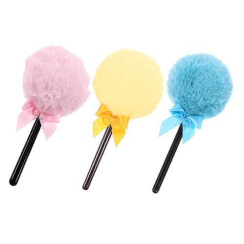 Baluue 3stücke Puderquaste Mit Lollipop-griff Wiederverwendbare Puderquaste Für Make-up Foundation-pinsel Rougepinsel Für Damen Puderpinsel von Baluue