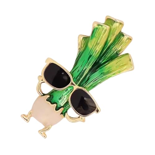 Baluue Lustige Schalbrosche mit Frühlingszwiebel design Metall Anstecknadel für Kleidung und Hut Robuste Modebrosche für Pullover Jacke Elegantes Accessoire für Damen und Herren von Baluue