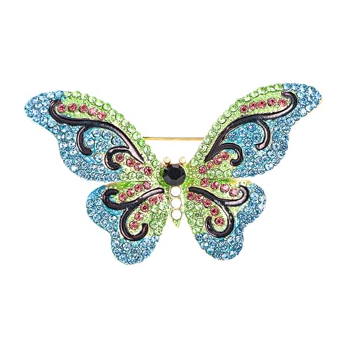 Baluue Luxuriöse Schmetterlings brosche Damen Strassbrosche Modisches Schmuckstück Vielseitige Dekorative Anstecknadel für Kleidung Rucksack Handtasche von Baluue