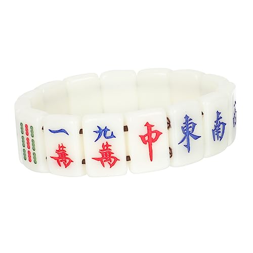 Baluue Mahjong Armband mit Elastischem Stretchband Tief Gravierte Mahjong Steine Langlebiger Schmuck für Damen und Herren Geschenkidee zu Weihnachten Geburtstag Valentinstag Baluue Mahjong Armband mit Elastischem Stretchband Tief Gravierte Mahjong Steine Langlebiger Schmuck für Damen und Herren Geschenkidee zu Weihnachten Geburtstag Valentinstag von Baluue