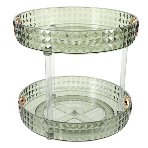 Baluue Drehbarer Kosmetik-organizer Mit Doppeltem Stauraum Eleganter Make-up Für Schminktisch Und Badezimmer Für Parfüm Und Hautpflegeprodukte Platzsparend Und Stilvoll von Baluue