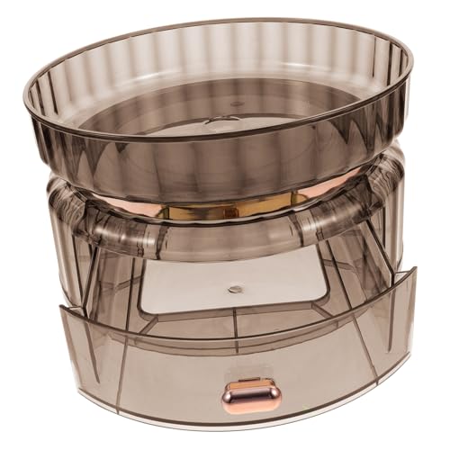 Baluue Kosmetik Organizer Drehbar Transparenter Make-up Aufbewahrungsbehälter Für Schminktisch Doppelschichtiger Hautpflege-container Für Schlafzimmer Und Badezimmer von Baluue