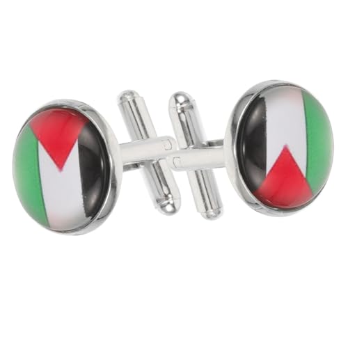Baluue Manschettenknöpfe Herren Palästina Flagge Modisch Langlebig Anzug Hemd Schmuck für Hochzeit Business Formelle Anlässe von Baluue