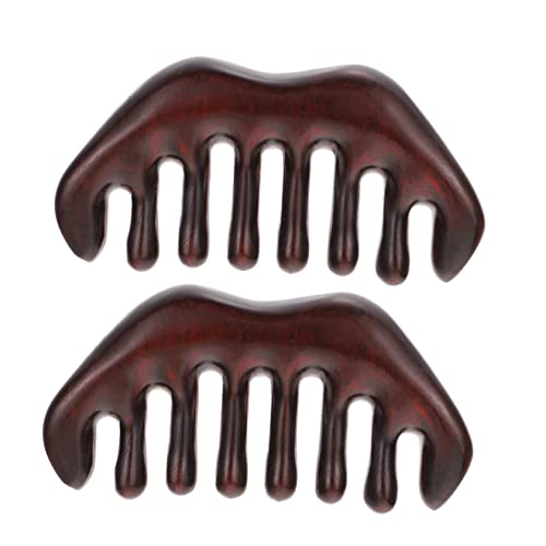 Baluue 2stücke Holzkamm Massagekamm Breitzahnkamm Für Frauen Männer Aus Naturholz Mit Sanfter Kopfhautmassage Für Haarbruch Und Improved Durchblutung von Baluue