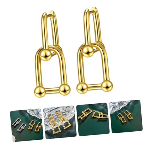 Baluue Metal Chain Link Ohrringe Damen Hängend Dekorative Statement Ohrschmuck Elegante Tropfen Ohrstecker für Frauen Mädchen Party Hochzeit Alltag von Baluue