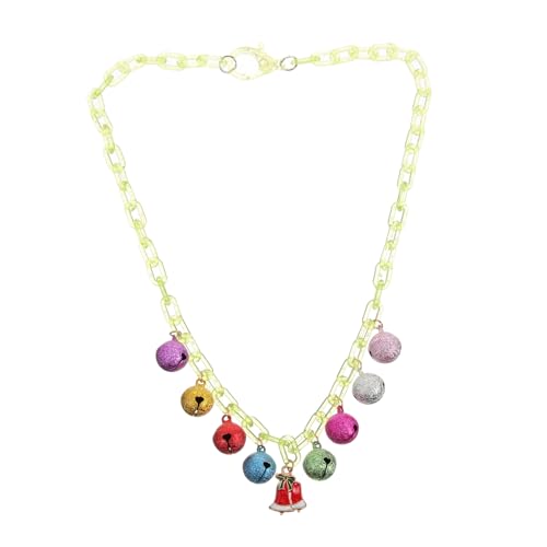 Baluue Metal Necklace für Kleine Mädchen Bunte Weihnachtskette mit Glockenanhänger Halskette Langlebiger Legierung für Frauen zu Weihnachten und Geburtstag von Baluue