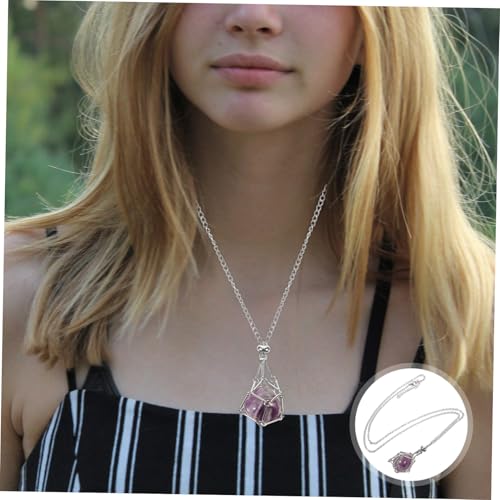 Baluue Metall Anhänger Halskette Metall Käfig Edelsteinhalter Schmuck Damen Herren Verstellbar Natürlicher Stein Halter Anhänger Geschenk Baluue Metall Anhänger Halskette Metall Käfig Edelsteinhalter Schmuck Damen Herren Verstellbar Natürlicher Stein Halter Anhänger Geschenk von Baluue