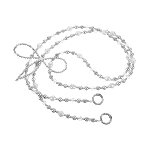 Baluue Metallkette Handtaschenriemen mit Perlenverzierung Robuster Metallverschluss Eleganter Schultergurt Ersatz für Umhängetasche Stilvolle Tasche Kette für Damen Vielseitig Kompatibel Baluue Metallkette Handtaschenriemen mit Perlenverzierung Robuster Metallverschluss Eleganter Schultergurt Ersatz für Umhängetasche Stilvolle Tasche Kette für Damen Vielseitig Kompatibel von Baluue
