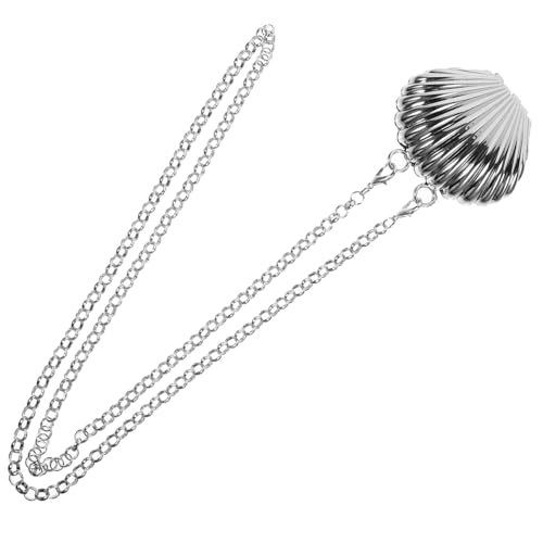 Baluue Mini Chain Bag Kleine Umhängetasche mit Metallkette Modische Muscheltasche für Damen Praktische Mini Schultertasche Elegant und Langlebig Geeignet für Schlüssel Karten Münzen von Baluue