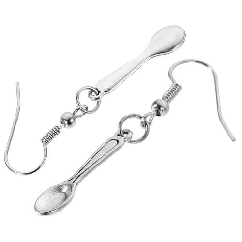 Baluue Mini Löffel Ohrringe Damen Statement Ohrhänger aus Modisch Schlicht und Einzigartig Leichte Charm Ohrringe für Alltag Party und Geschenk Trendige Kreative Accessoires von Baluue