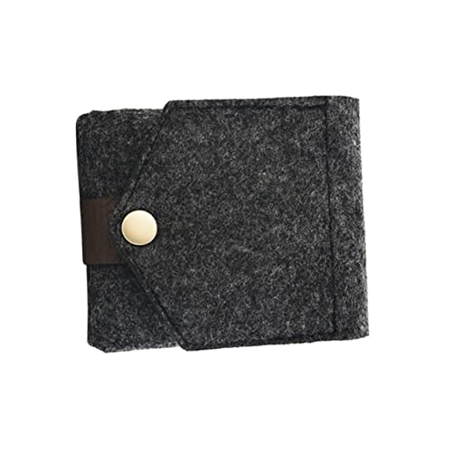 Baluue Mini Portable Lipstick Bag Mit Spiegel Und Druckknopf Kosmetiktasche Für Damen Praktisch Und Tragbar Für Unterwegs Dunkelgrau von Baluue