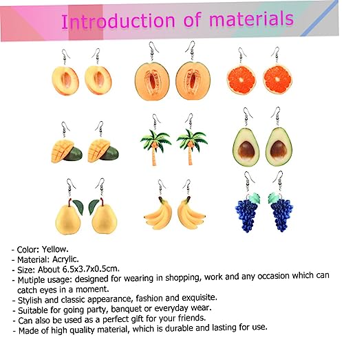 Baluue Mode Damen Ohrhänger Orange Baumelnde Ohrringe Leicht und Langlebig Für Alltag Party von Baluue