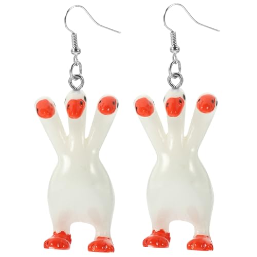 Baluue Modische Damen Ohrhänger mit Dreifachem Gänsemotiv Leichte Tier ohrringe Langlebige Statement Schmuckstücke als Geschenk für Freunde und Familie bei Besonderen Anlässen von Baluue