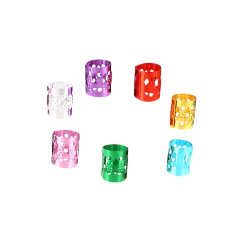 Baluue Modische Haarmanschetten Aus Metall Für Dreadlocks 70 Stück 10 Sets Flechtperlen Dekorative Haar-accessoire-manschetten Für Damen Und Herren von Baluue