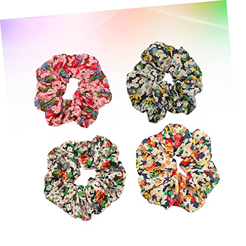 Baluue 4stücke Blumen Haargummi Pferdeschwanzhalter Elastische Haarseile Einfache Ringe Für Haare Haarbänder Für Frauen Langlebig Und Modisch von Baluue