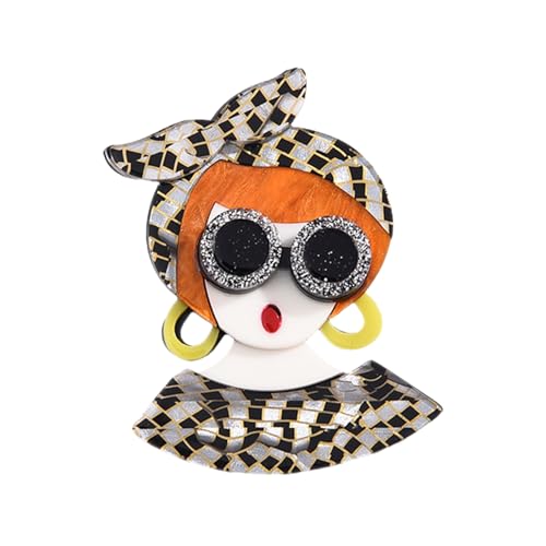 Baluue Modische Mädchen brosche Pin aus Acryl Dekorative Anstecknadel für Damenkleidung Vielseitig Einsetzbar an Hemd Pullover und Anzug für Party Valentinstag Hochzeit und Alltag von Baluue