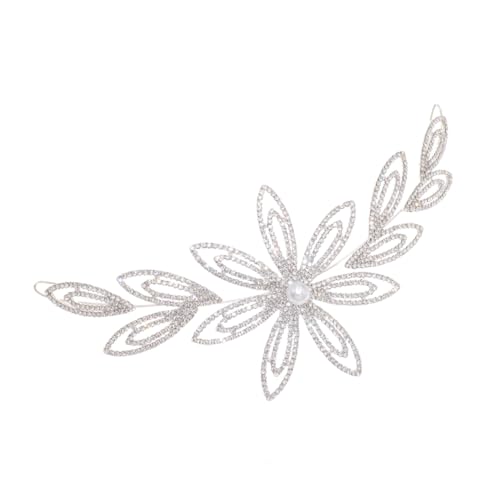 Baluue Silberner Haarschmuck Mit Strass Und Kunstperlen Eleganter Brautschmuck Für Hochzeiten Festliche Anlässe Und Fotoshootings Perfekter Haarreif Für Damen Und Mädchen von Baluue
