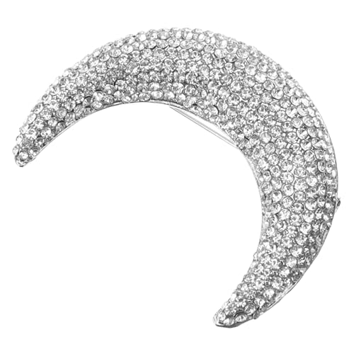 Baluue Mondbrosche Pin für Damen Strass Anstecknadel Robustem Metall Brosche für Kleidung Schals und Taschen Antike Mondnadel Dekoration für Rucksäcke von Baluue