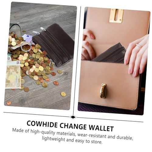 Baluue Multifunktionale Damen Geldbörse mit Schlüsselring Praktische Business Geldbeutel Braun Kompakte Aufbewahrungstasche für Alltag Reise Shopping von Baluue