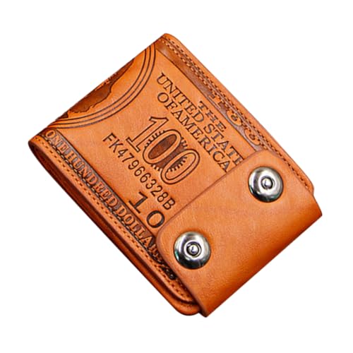 Baluue Multifunktionale Herren Geldbörse aus Robustem Leder mit Doppeltem Druckknopf Verschluss Kompaktem Design Mehreren Fächern für Karten Münzen und Bargeld Stilvoll und Praktisch für von Baluue