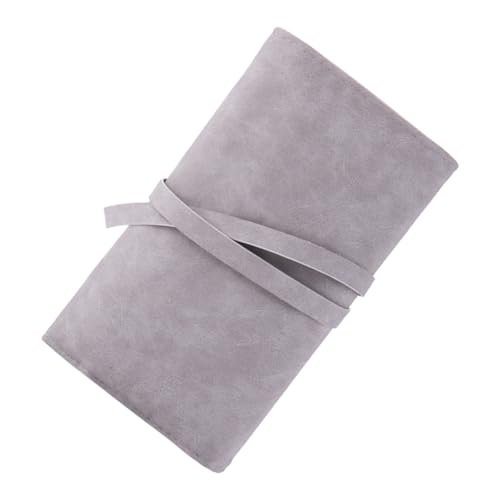 Baluue Multifunktionale Rolltasche Für Make up Pinsel 14 Fächer Faltbar Grau Tragbar Für Reisen Und Zuhause Kosmetikpinsel Organizer von Baluue