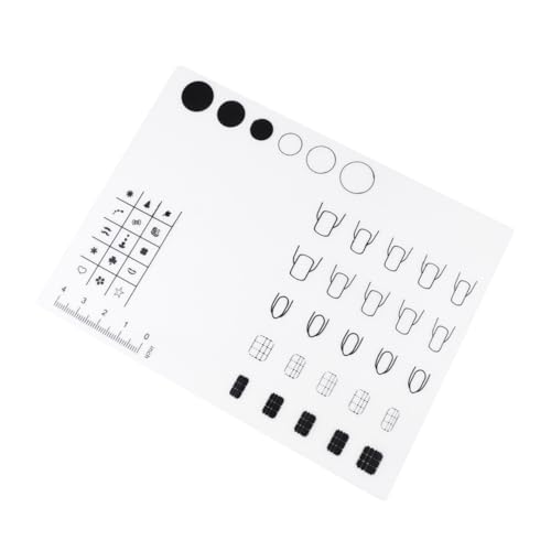 Baluue Nails Silicone Mat Nagelkunst Stamping Matte Maniküre Übungspad Nail Polish Sticker Guide Bastelmatte Flexible Tischdecke mit für Sauberes Arbeiten von Baluue